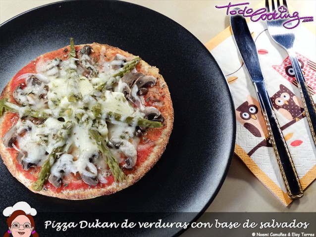 Pizza Con Verduras Con Base De Salvados (apta Dukan)