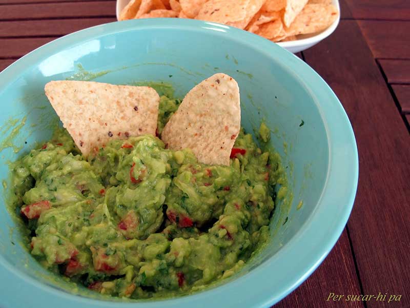 Guacamole cocinar el aguacate