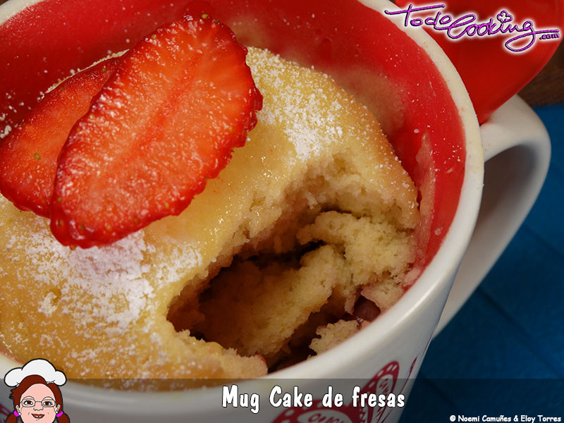 Mug Cake de fresas