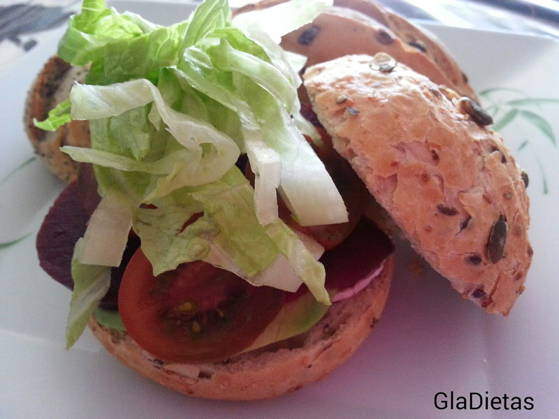 Mini bocata de pan de semillas recopilación de sándwiches