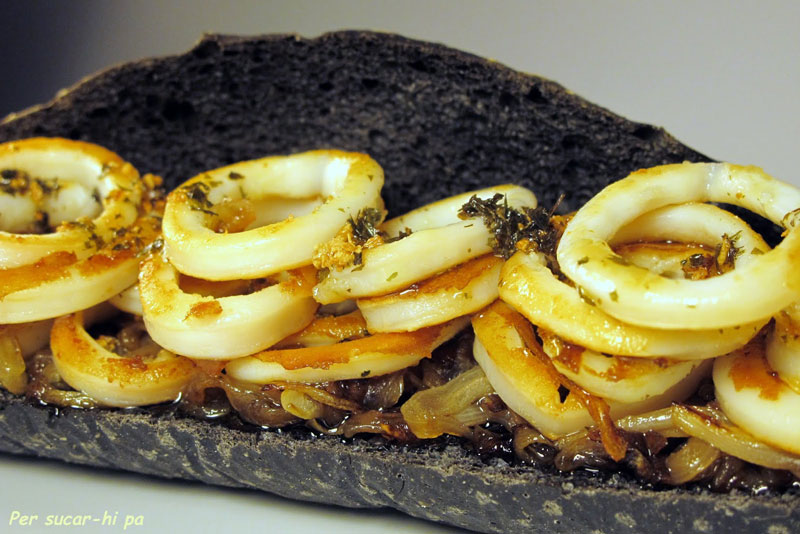 Bocadillo de calamares recopilación de sándwiches