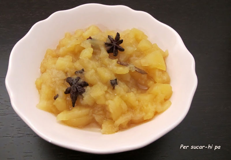 compota de manzana postres sin azúcar