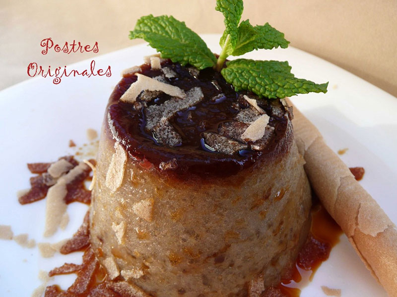 flan avena platano postres sin azúcar