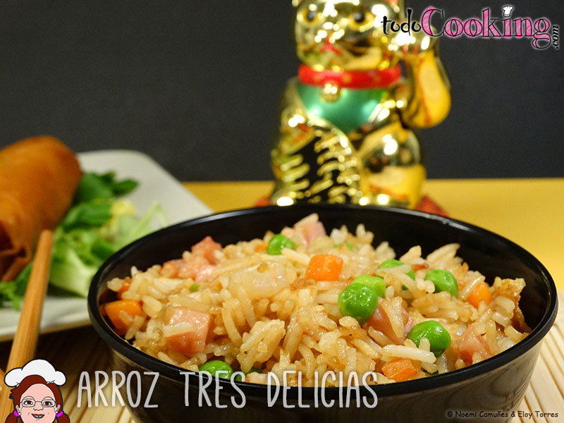 Arroz frito tres delicias