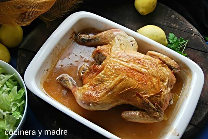 pollo-asado-cerveza-limon recetas de pollo y pavo