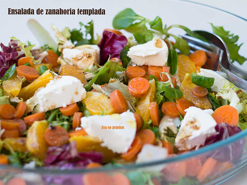 ##Ensalada de Zanahoria templada, naranja y queso