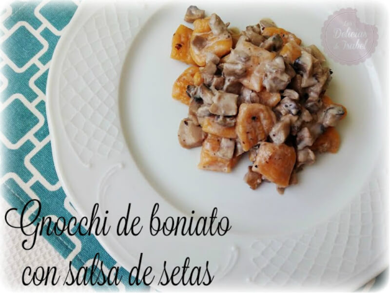 ##Gnocchi de boniato con salsa de setas